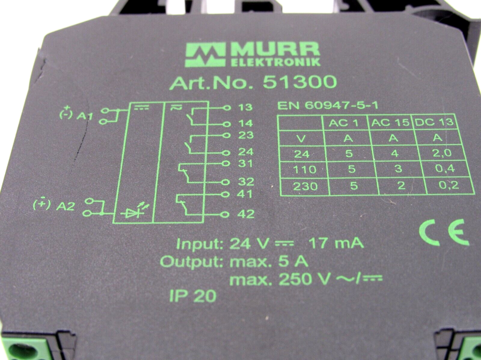 NEW MURR ELEKTRONIK 51300 OUTPUT RELAY - Image 3