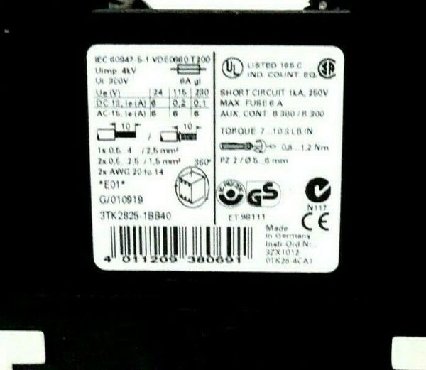 NEW SIEMENS 3TK2825-1BB40 SAFETY RELAY 3TK28251BB40 - Image 4