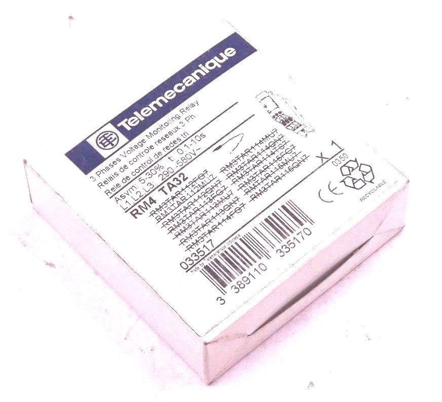 NEW TELEMECANIQUE RM4 TA32 3 PHASE VOLTAGE MONITORING RELAY RM4TA32