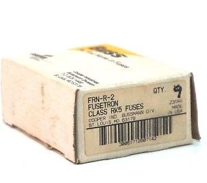 9 NEW BUSSMANN FRN-R-2 FUSES FRNR2