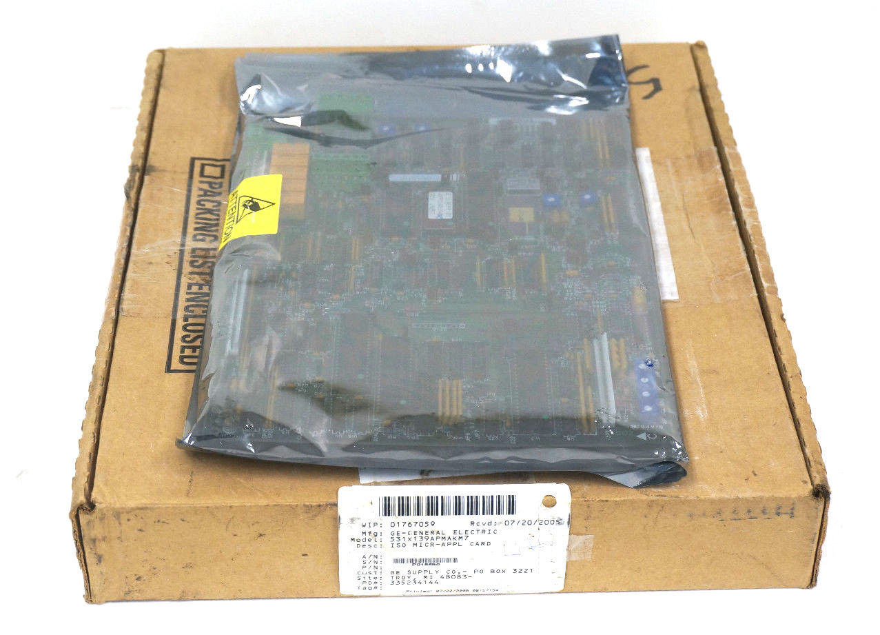 GENERAL ELECTRIC 531X139APMAKM7 ISO MICR-APPL CARD REPAIRED