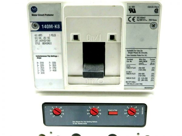 NEW ALLEN BRADLEY 140M-K8P-D40 CIRCUIT BREAKER 140M 400 AMP SERIES A 140MK8PD40 - Image 3