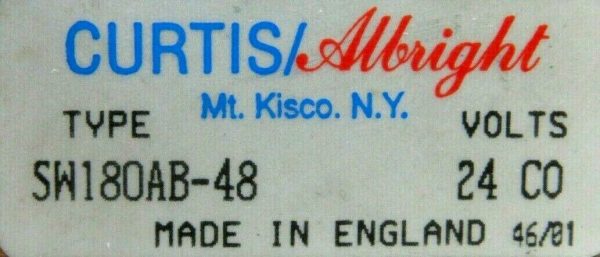 NEW CURTIS ALBRIGHT SW180AB-48 CONTACTOR SW180AB48 - Image 4