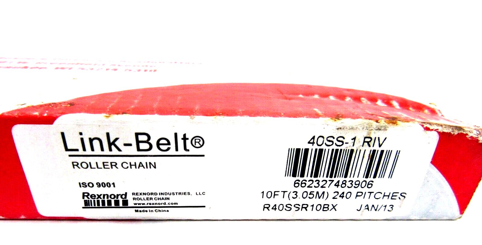 NEW LINK-BELT 40SS-1 ROLLER CHAIN 10FT 240 PITCHES 40SS1 - SB ...