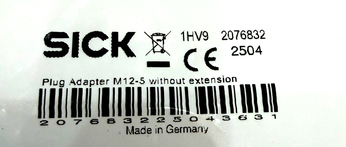 NEW SICK 2076832 DETEC SYSTEM PLUG ADAPTER WITHOUT EXTENTION - SB ...