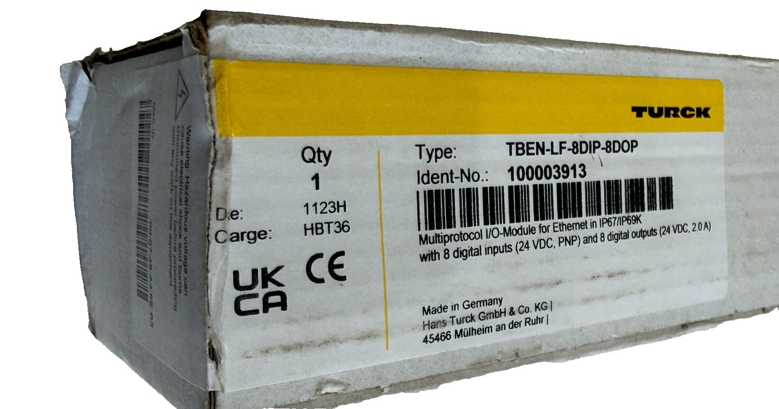 Turck Tben Module NEW TURCK TBEN-LF-8DIP-8DOP MULTIPROTOCOL ETHERNET I/O MODULE 100003913 ...