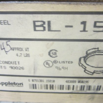 45 NEW APPLETON BL-150 LOCKNUTS BL150