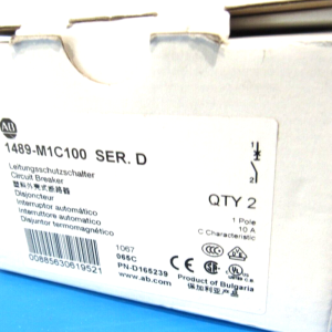 BOX OF 2 ALLEN BRADLEY 1489-M1C100 CIRCUIT BREAKERS 1489M1C100 NEW SURPLUS