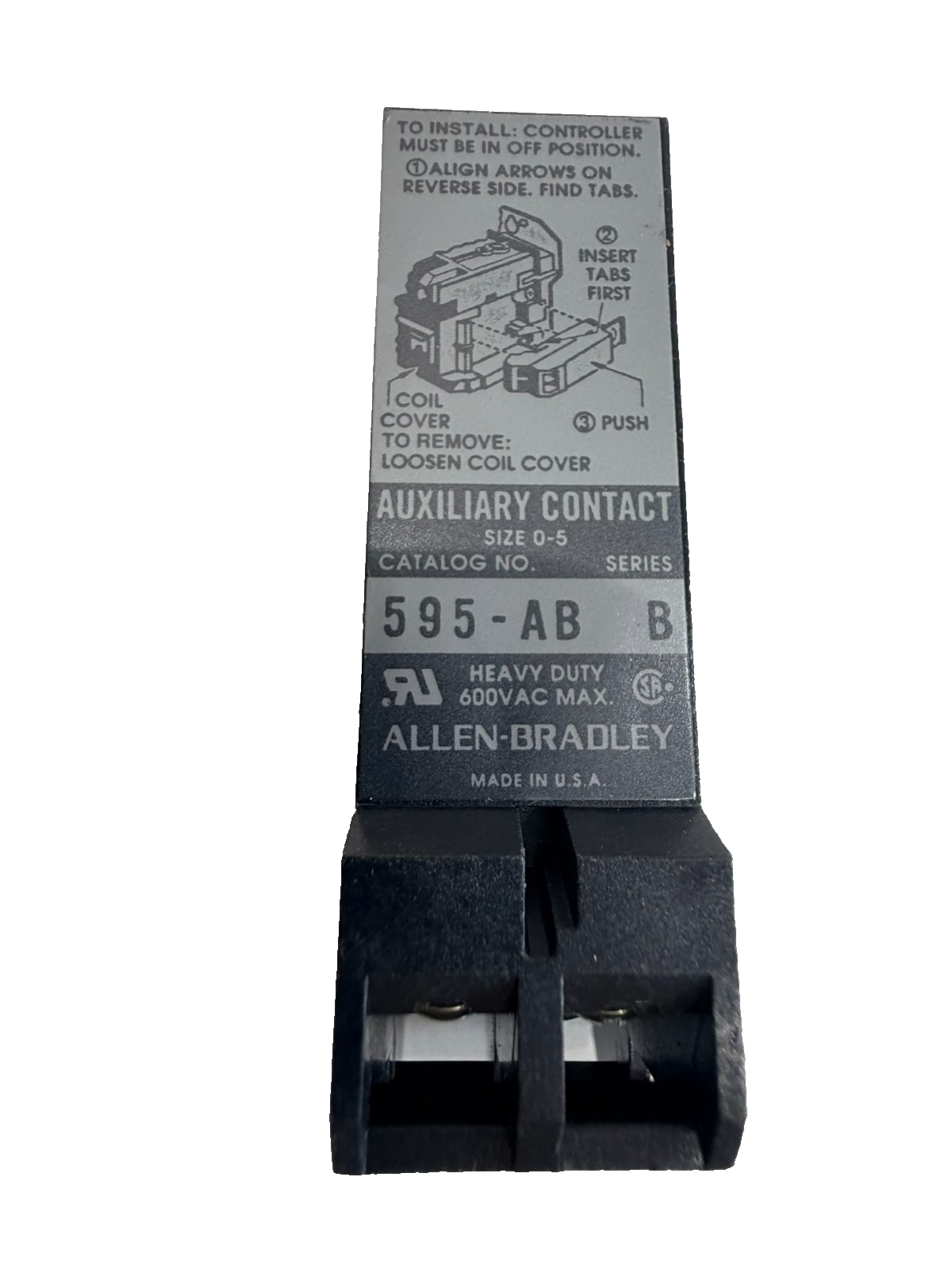 LOT OF 2 ALLEN BRADLEY 595-AB AUXILIARY CONTACT SER.B 595AB NEW, SURPLUS - Image 4