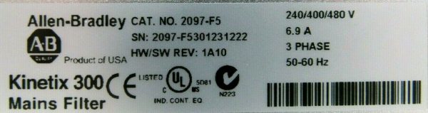 NEW ALLEN BRADLEY 2097-F5 KINETIX 300 MAINS FILTER 2097F5 55571 - Image 4