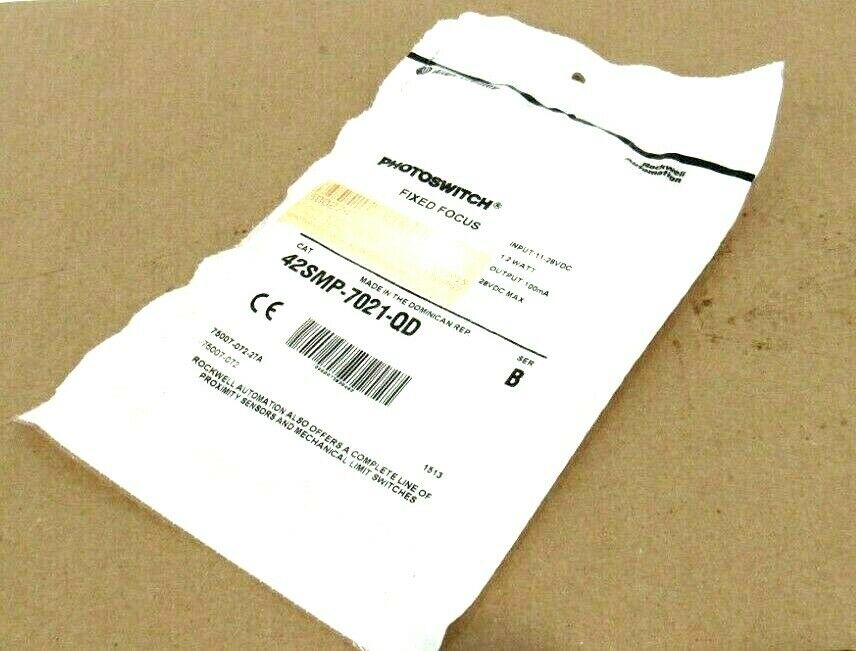 NEW ALLEN BRADLEY 42SMP-7021-QD PHOTOELECTRIC SENSOR SER.B 42SMP7021QD