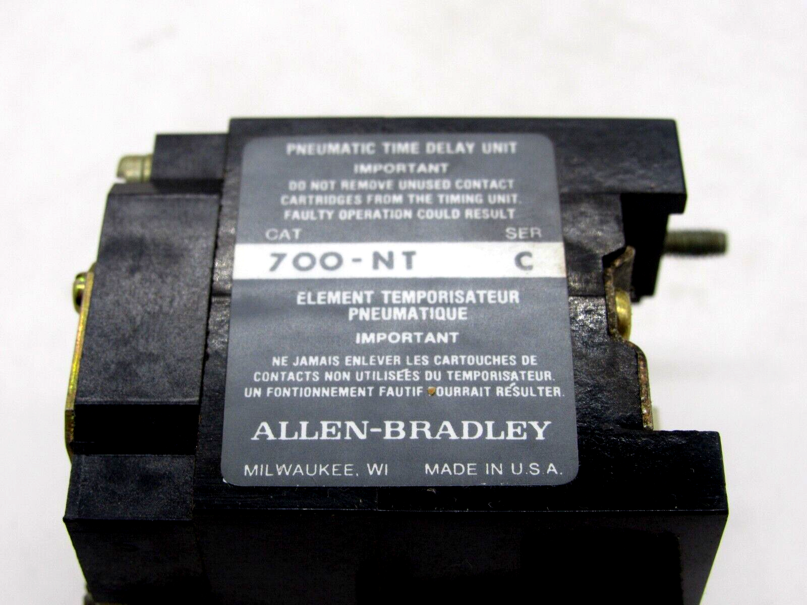 NEW ALLEN BRADLEY 700-NT PNEUMATIC TIMING UNIT 700NT - Image 4