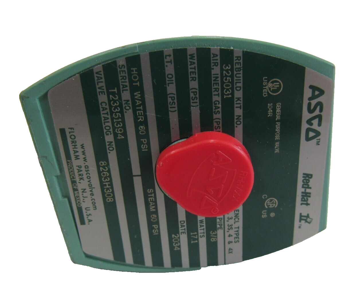 NEW ASCO 8263H308 SOLENOID VALVE 120/60 110/50 - Image 3