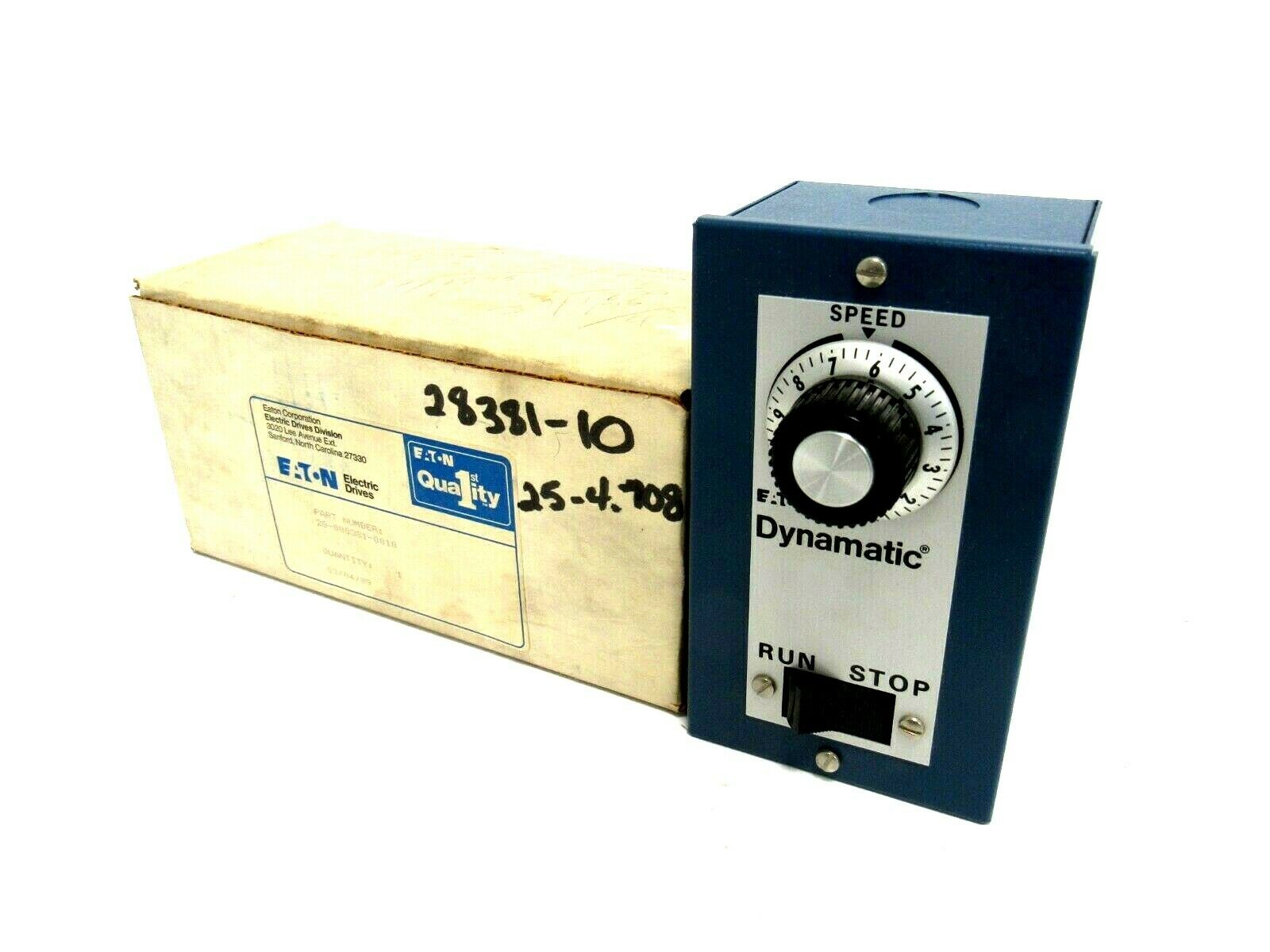 NEW EATON 28-000381-0010 DYNAMATIC SPEED CONTROL 280003810010 28-381-10 ...