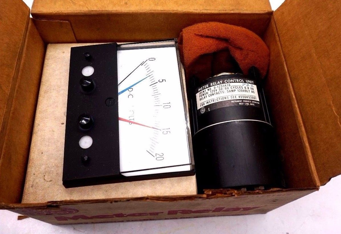 NEW GENERAL ELECTRIC TYPE 1967 METER RELAY D-1255K16 - Image 3
