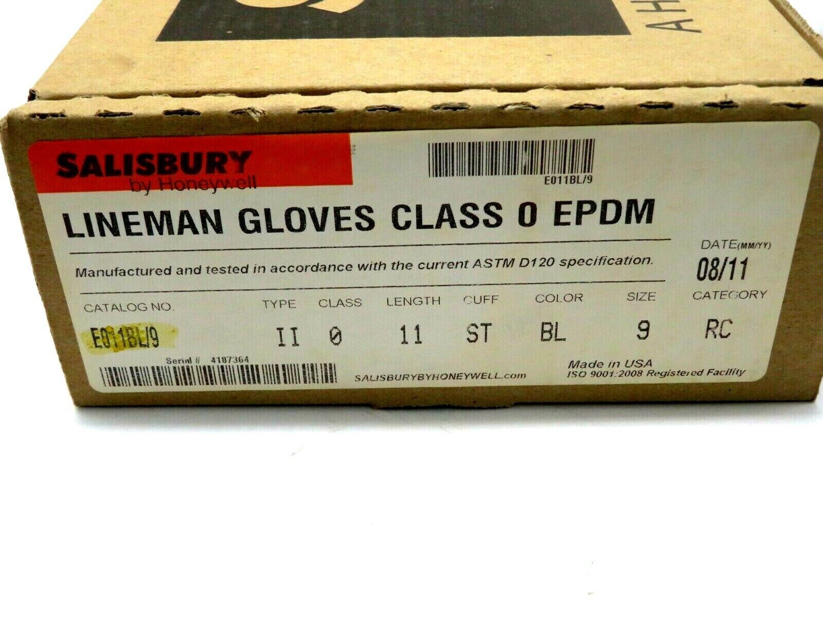 NEW HONEYWELL SALISBURY D120 LINEMAN GLOVES TYPE II SIZE 9 LENGTH 11 - Image 5