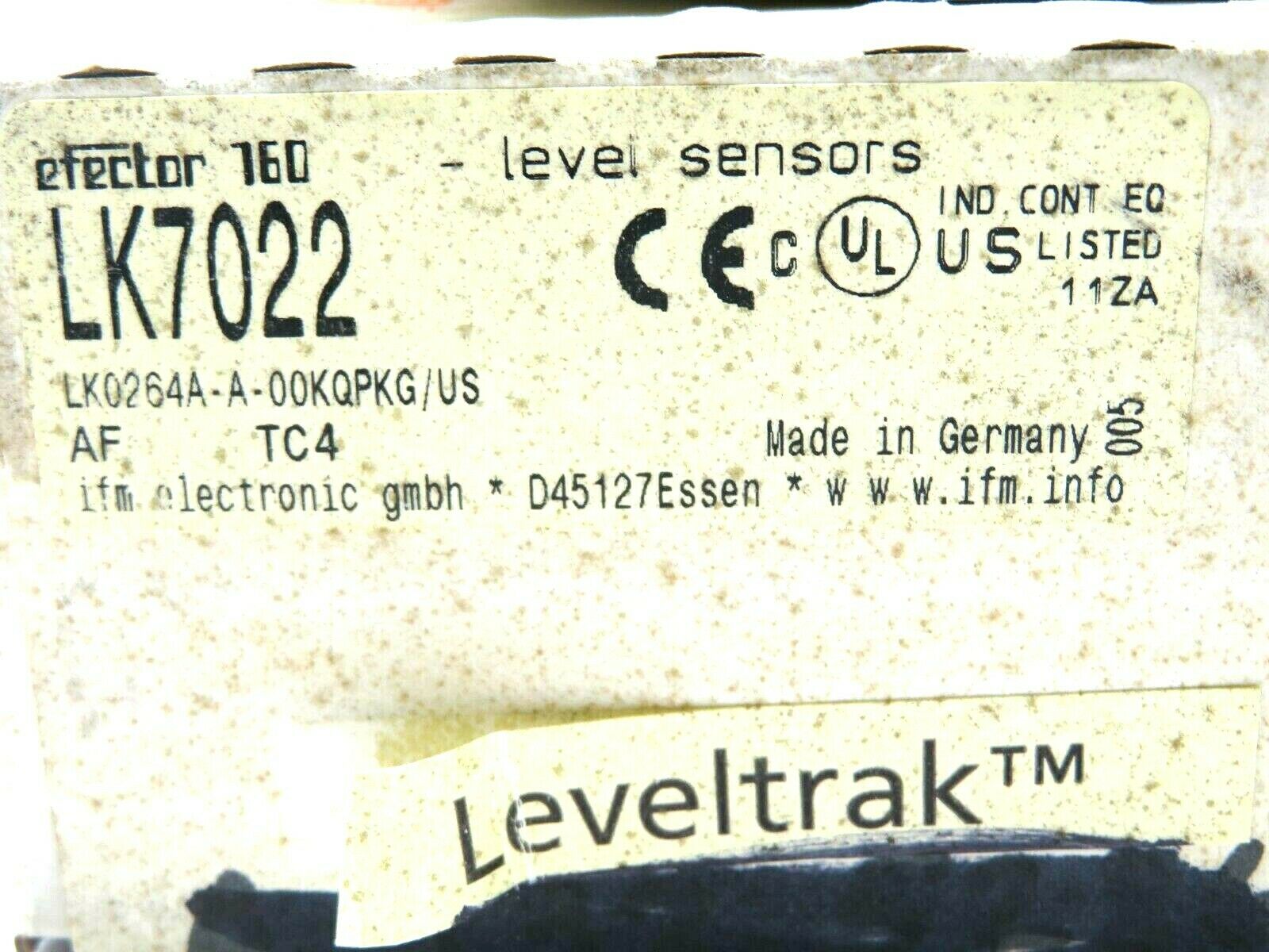 NEW IFM EFECTOR LK0264A-A-00KQPKG/US-LK7022 LEVEL SENSOR LK0264AA00KQPKGUSLK7022 - Image 5