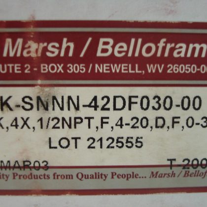 NEW MARSH BELLOFRAM 2K-SNNN-42DF030-00