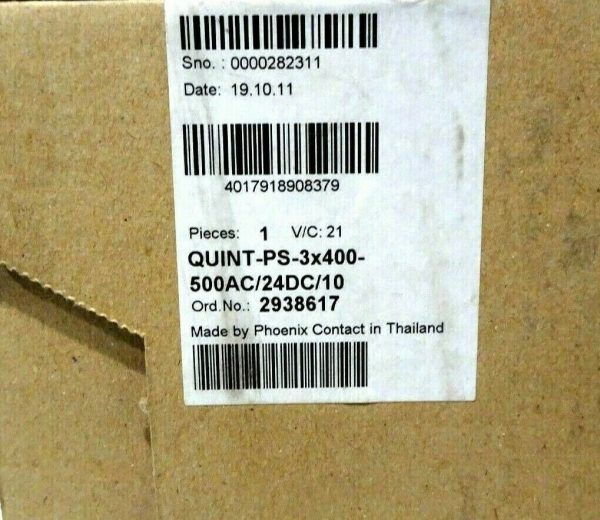 NEW PHOENIX CONTACT QUINT-PS-3X400-500AC /24DC /10 POWER SUPPLY 2938617 - Image 3