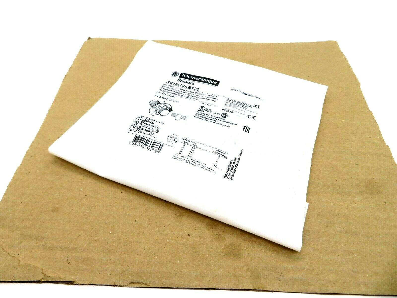 NEW SEALED TELEMECANIQUE XS1M18AB120 PROXIMITY SWITCH