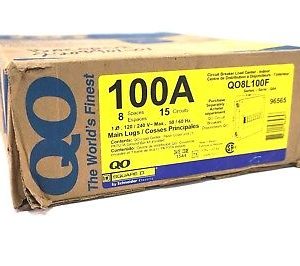 NEW SQUARE D QO8L100F CIRCUIT BREAKER LOAD CENTER SER.G04