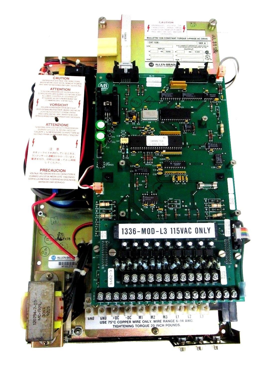 USED ALLEN BRADLEY 1336-B010-E0D-L3-91 AC DRIVE 1336B010E0DL391