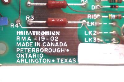 USED MILLTRONICS RMA-19-02 AMPLIFIER BOARD RMA1902 - Image 3