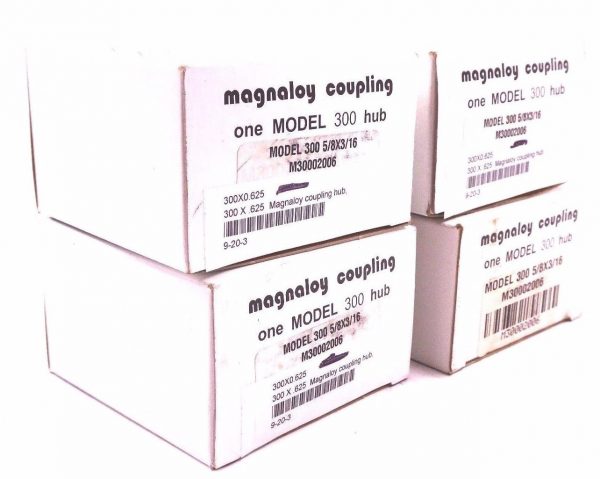 4 NEW MAGNALOY COUPLING MODEL 300 HUB 5/8X3/16 COUPLING BORE'S