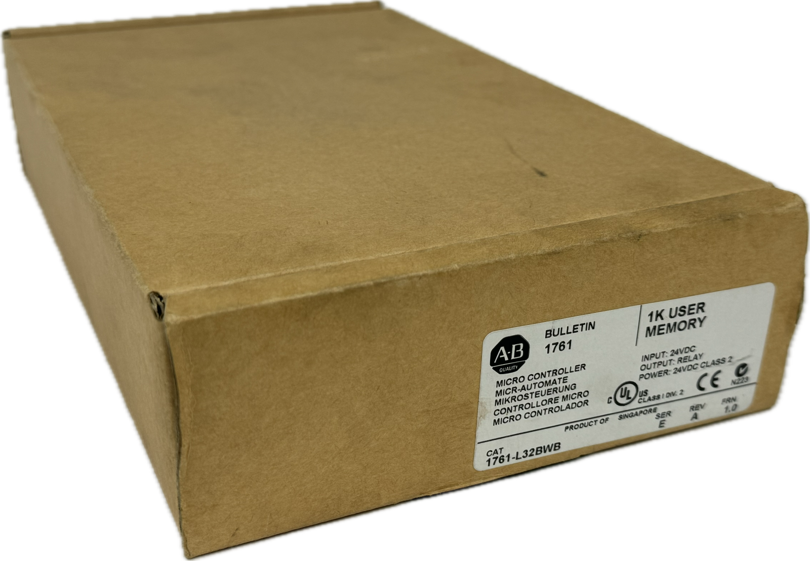 ALLEN BRADLEY 1761-L32BWB MICROLOGIX CONTROLLER SER. E REV. A NEW SURPLUS