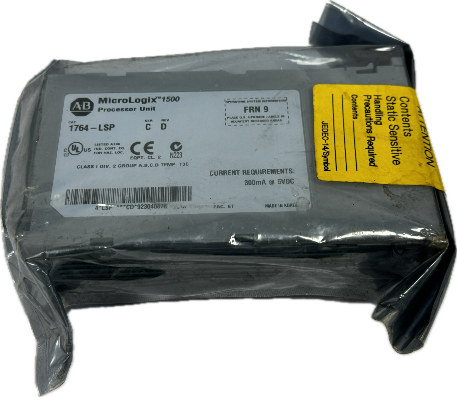 ALLEN BRADLEY 1764-24BWA MICROLOGIX BASE UNIT W/ 1764-LSP PROCESSOR NEW SURPLUS - Image 6