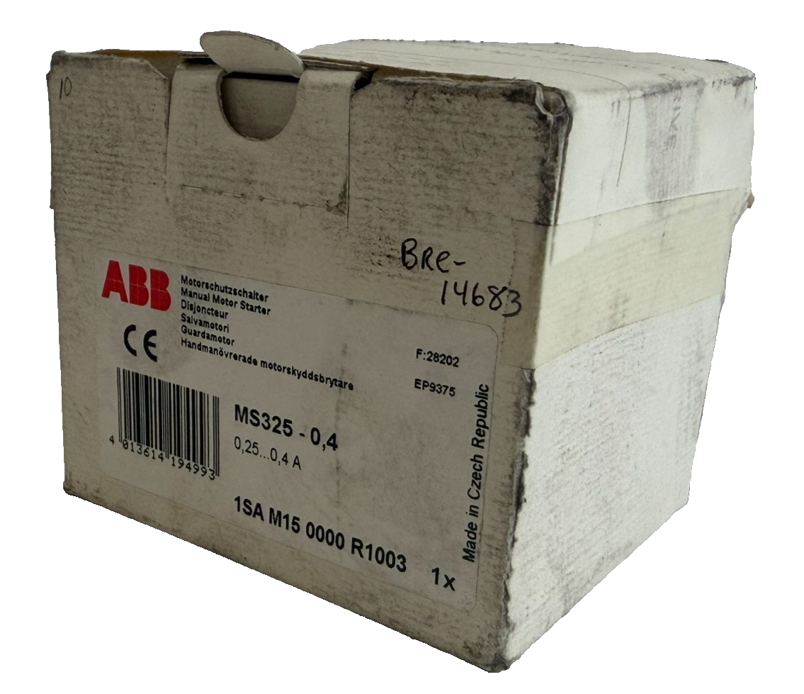 NEW ABB MS325-0.4 MANUAL MOTOR STARTER MS32504 - SB Industrial Supply, Inc.