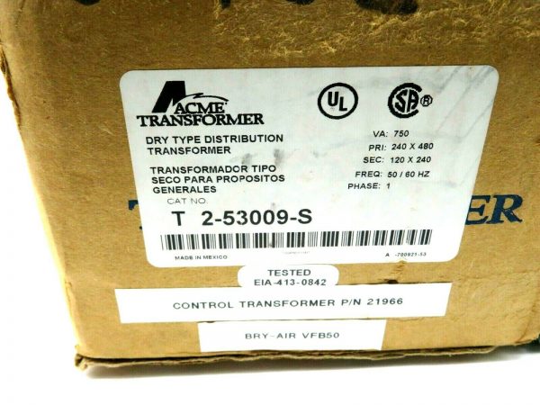 NEW ACME TRANSFORMER T-2-53009-S TRANSFORMER T253009S - Image 4