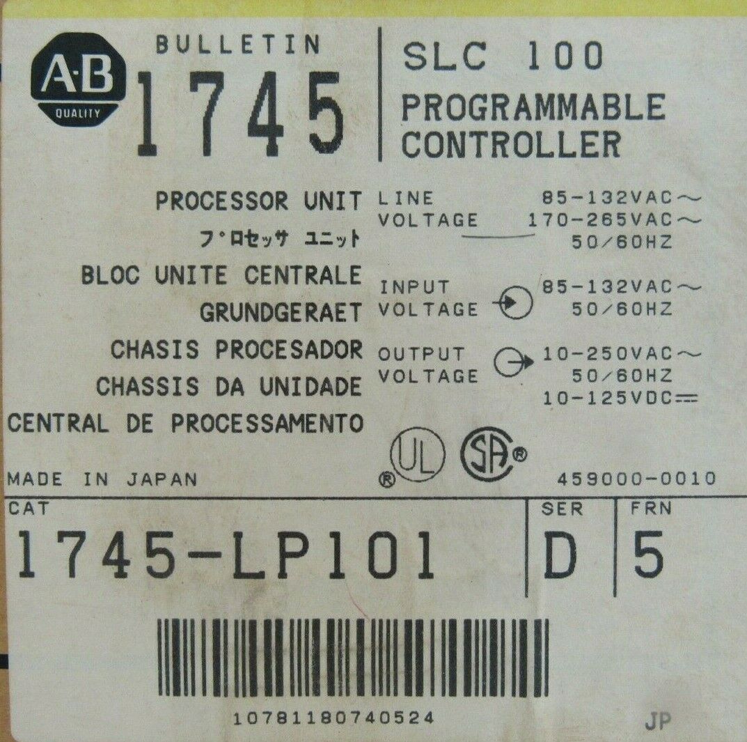 NEW ALLEN BRADLEY 1745-LP101 PROCESSOR UNIT SER.D FRN 5 1745LP101 - Image 4