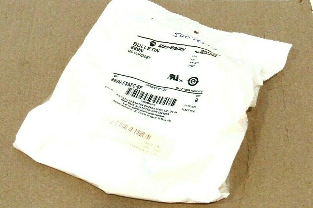 NEW ALLEN BRADLEY 889N-F3AFC-6F CORDSET SER.B 889NF3AFC6F