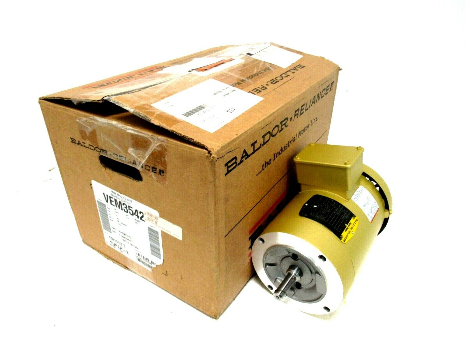 NEW BALDOR VEM3542 MOTOR 3/4HP 208-230/460V 1750RPM 5/8" DIA.