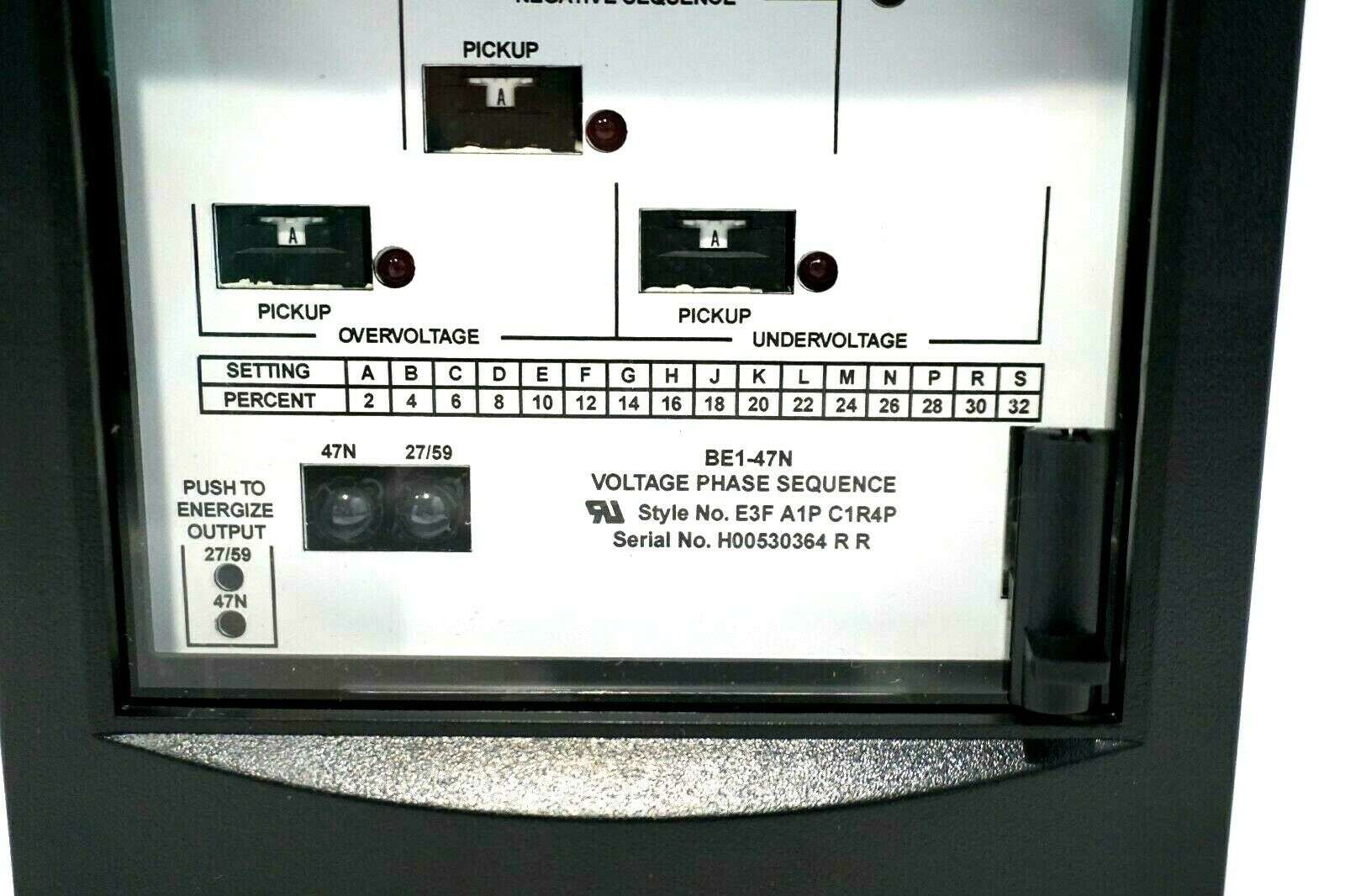 NEW BASLER ELECTRIC BE147N NEGATIVE SEQUENCE VOLTAGE RELAY BE147N SB