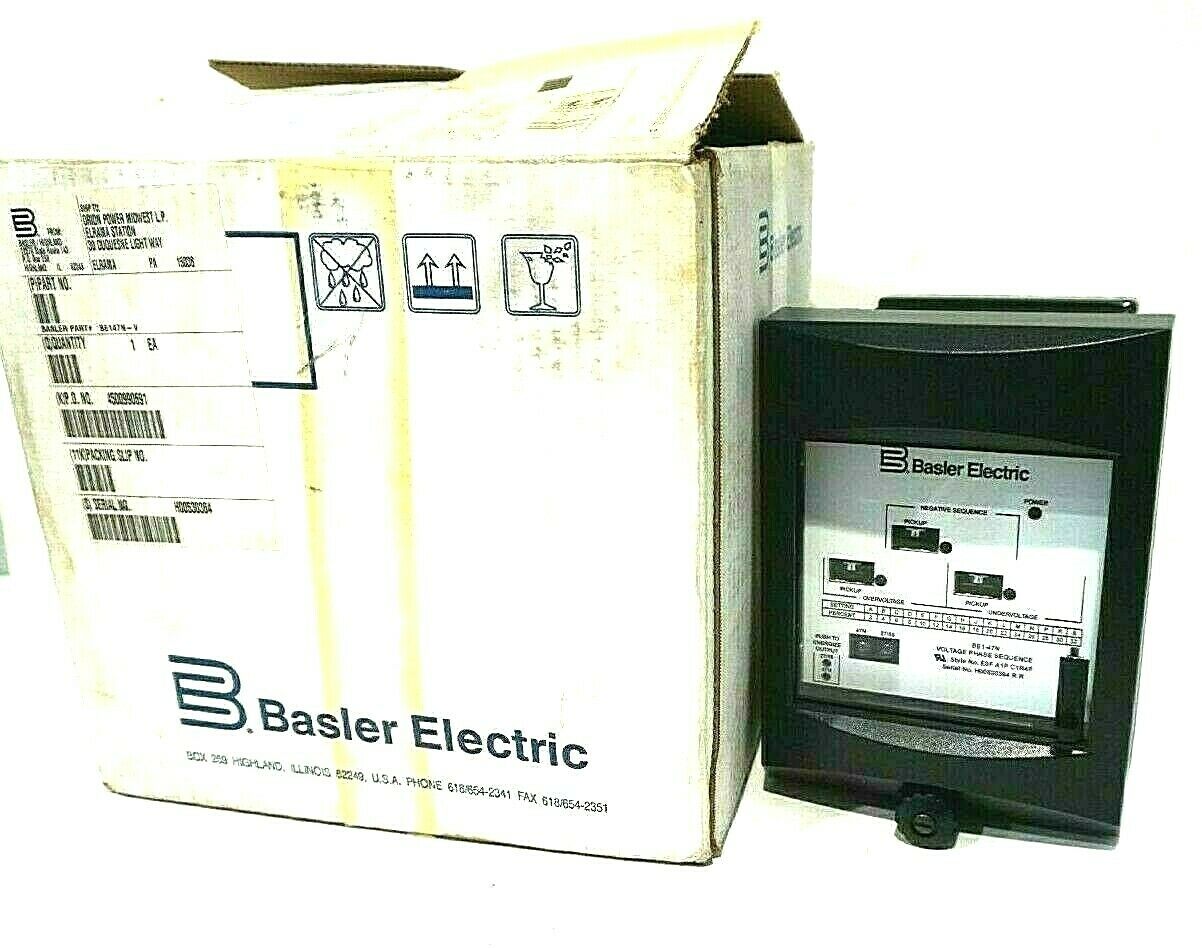 NEW BASLER ELECTRIC BE147N NEGATIVE SEQUENCE VOLTAGE RELAY BE147N SB