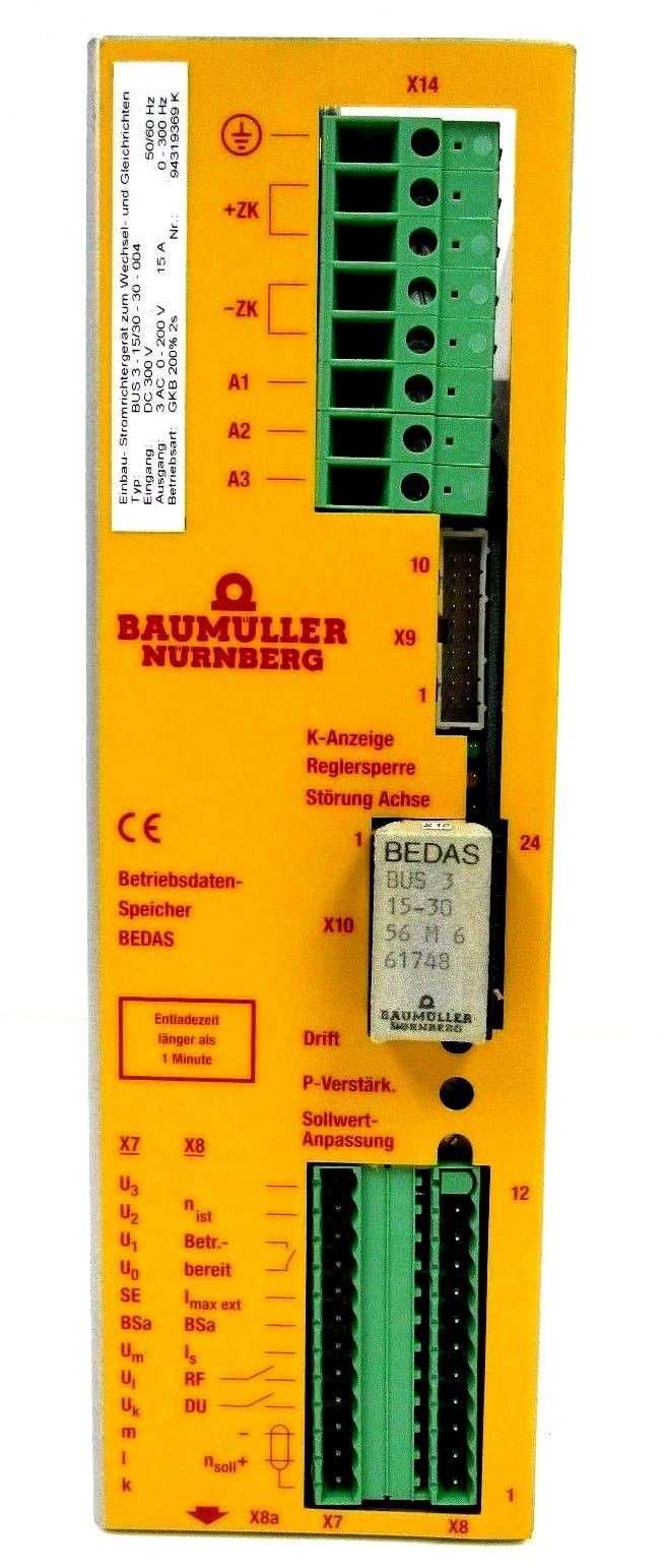 NEW BAUMULLER BUS3-15/30-30-004 SERVO DRIVE BUS3153030004 - Image 3