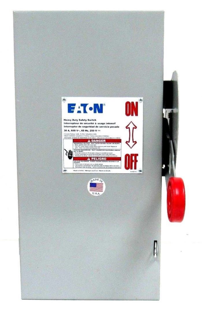 NEW EATON DH361UGK SAFETY SWITCH 30A 600V - Image 3