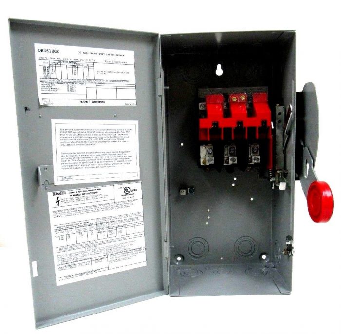 NEW EATON DH361UGK SAFETY SWITCH 30A 600V - Image 4