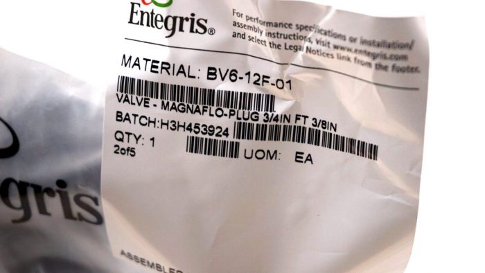 NEW ENTEGRIS BV6-12F-01 MAGNAFLOW PLUG VALVE BV612F01 - Image 3