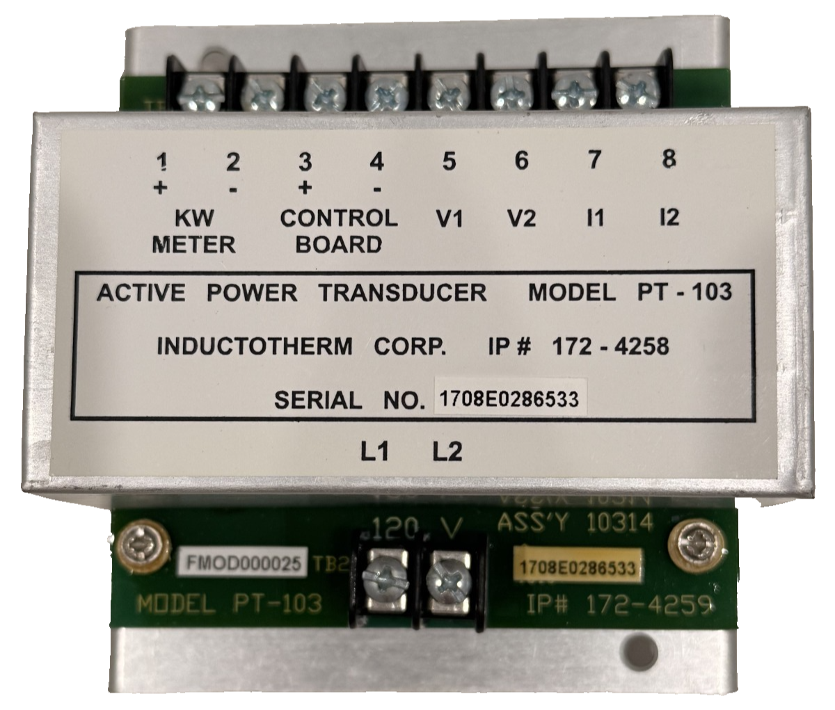 NEW INDUCTOTHERM PT-103 ACTIVE POWER TRANSDUCER IP# 172-4258 PT103 - Image 5