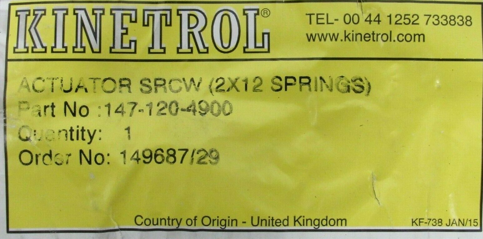 NEW KINETROL 147-120-4900 ACTUATOR MODEL 12 20-ATEX-0118 1471204900 - Image 7