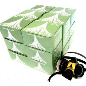 NEW LOT OF 18 MSA 490493 COMFO ELITE HALF MASK RESPIRATOR LARGE