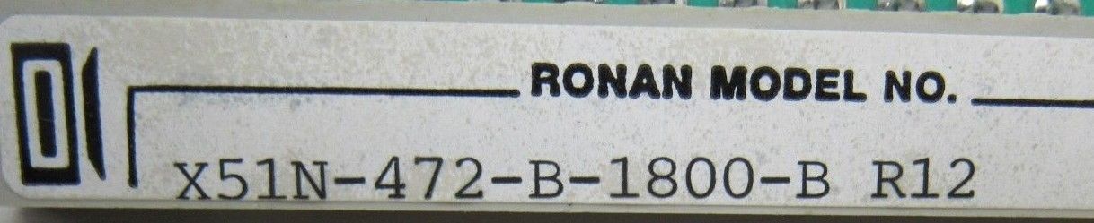 NEW RONAN X51N-472-B-1800-B CONTROL CARD X51N472B1800B - SB Industrial ...
