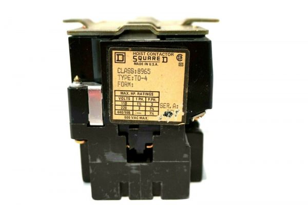 NEW SQUARE D 8965-T0-4 REVERSING HOIST CONTACTOR SER.A 8965T04 - Image 4
