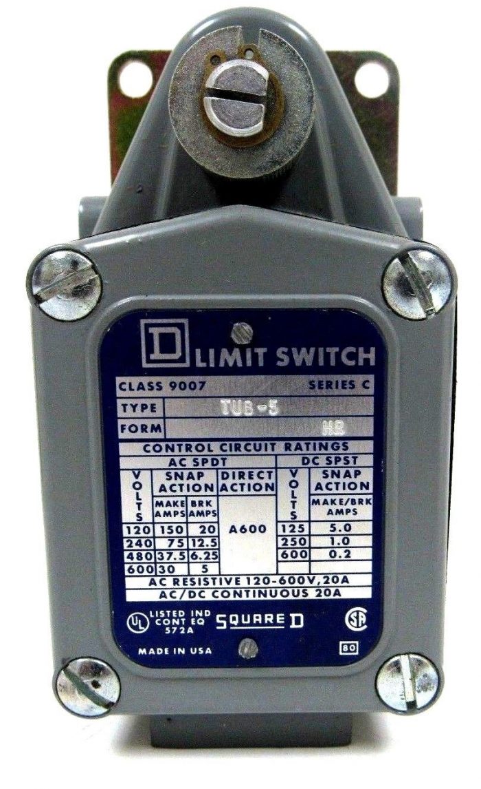 NEW SQUARE D 9007-TUB5 LIMIT SWITCH 9007TUB5 SERIES C - Image 3