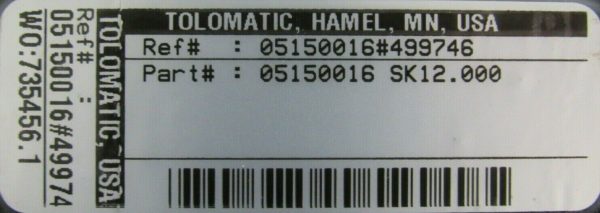 NEW TOLOMATIC 05150016 SK12.000 RODLESS PNEUMATIC CYLINDER 05150016#499746 - Image 4