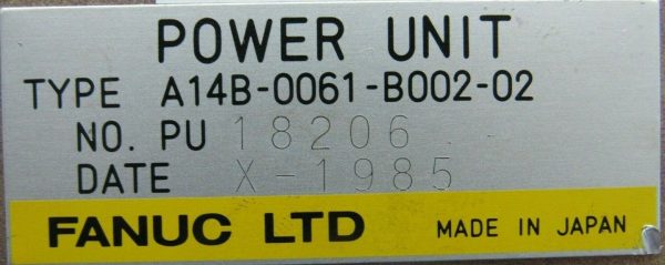 USED FANUC A14B-0061-B002-02 POWER UNIT A20B-1000-0030/06A A14B0061B00202 - Image 5