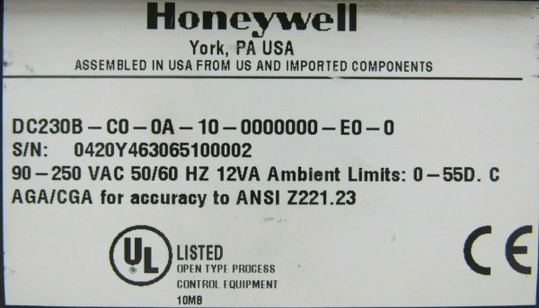 USED HONEYWELL DC230B-C0-0A-10-0000000-E0-0 TEMP CONTROL DC230BC00A100000000E00 - Image 5
